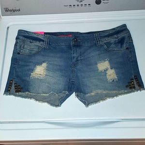Studded Blue Jean Shorts, Size 9, Tinseltown Brand